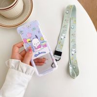 PULATO ซองใส่บัตรโซ่กุญแจสำหรับรถบัสผู้หญิง Cinnamoroll เครดิตไอดีการ์ดพีซีสุนัขการ์ตูนแมวการ์ดเคสบัตรเข้าการ์ดควบคุมที่คลุมเก็บรักษาของ Kuromi ซองใส่บัตร