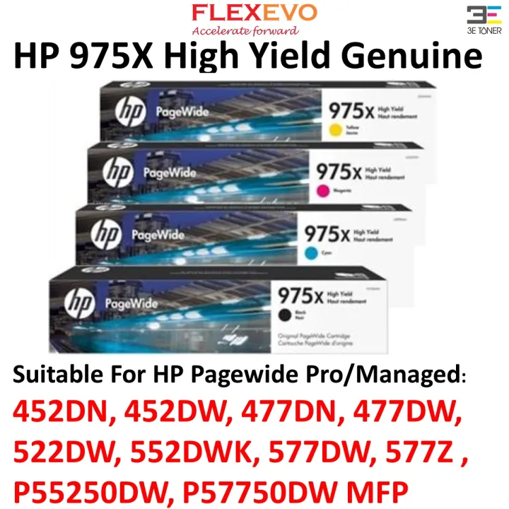 Hp 975x Genuine 975a 975 High Yield Black L0s09aa Cyan L0s00aa Magenta L0s03aa Yellow L0s06aa 