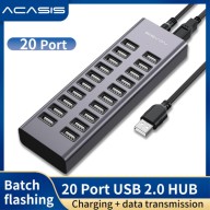 Ổ cắm 20 cổng USB 2.0 Acasis có dây điện nối dài cổng sạc điện thoại và thumbnail