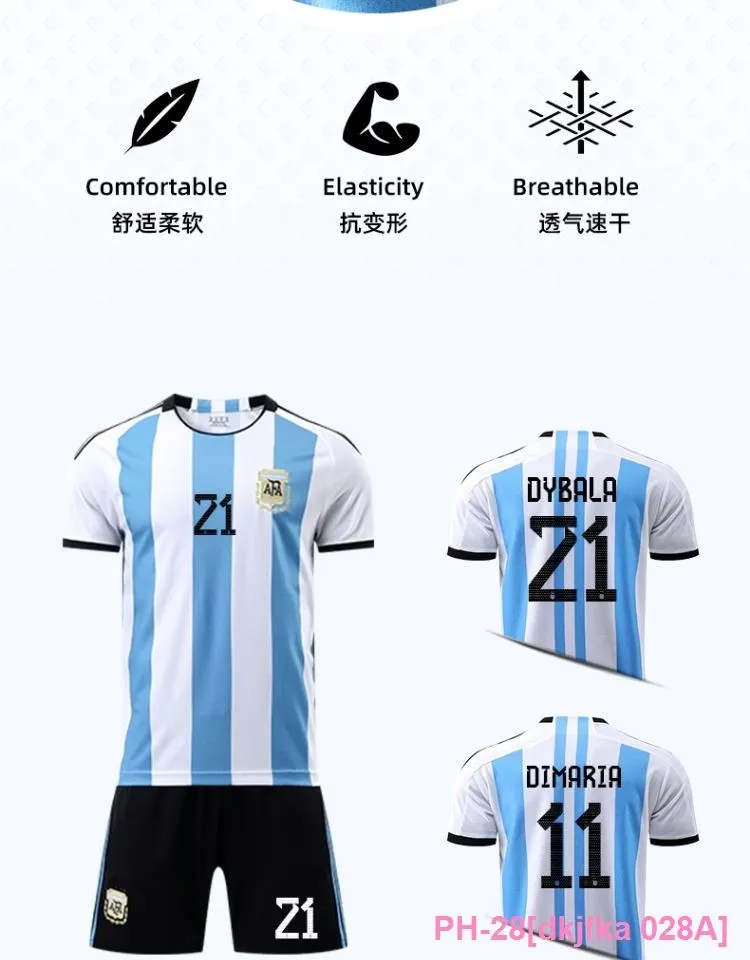 2022 Argentina - Messi home and away kits (crest 2 stars) - ADMC LLC