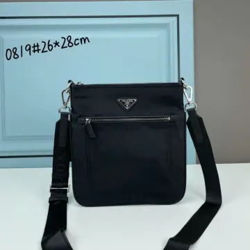 Prada Tessuto Nylon Sport Black Messenger Crossbody Bag 1BH716