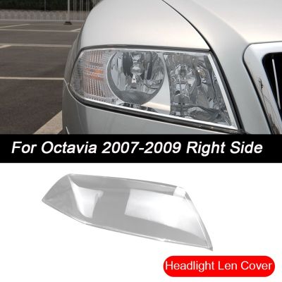 for Skoda Octavia 2007-2009 Car Front Side Headlight Clear Lens Cover Head Light Lamp Lampshade Shell