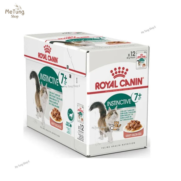 หมดกังวน-จัดส่งฟรี-royal-canin-instinctive-7-gravy-85-g-12-ซอง-อาหารเปียก-แมวโต-สำหรับแมวโตอายุ-7-ปีขึ้นไป
