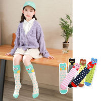 3 Pairs Kids Girls Boys Cartoon animals Girls Socks Knee High Long Soft Cotton Baby Socks Stripped Children Stocking