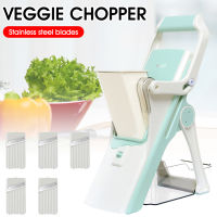 Vegetable Cutter Mandoline Slicer with 5 Blades Foldable Vegetable Shredder French Fry Julienne for Potato Zucchini