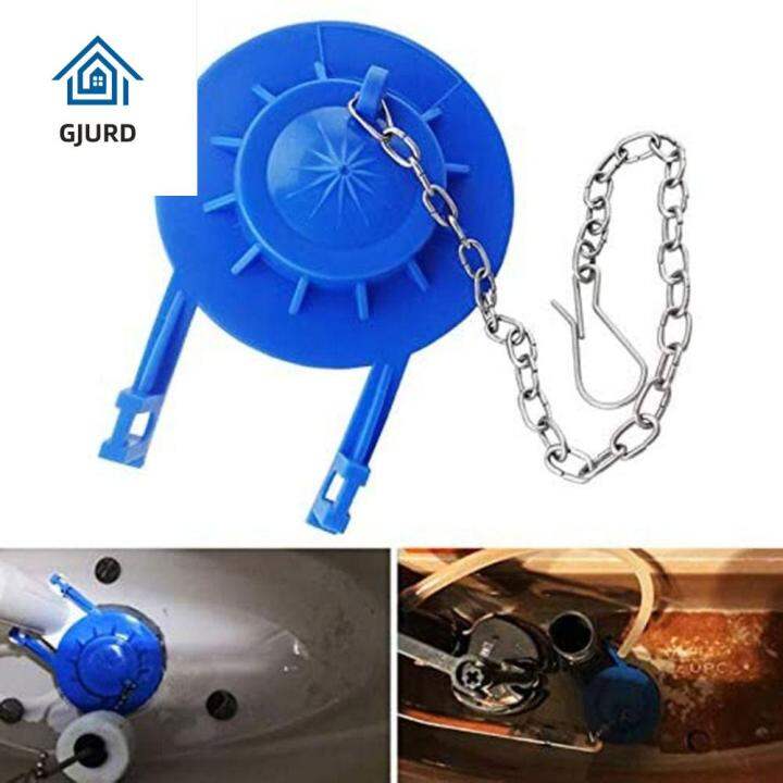 GJURD Adjustable Toilet Drain Valve Flap Cover Universal With Chain