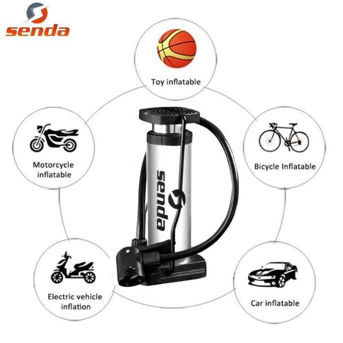Senda Bicycle Pump Bike Foot Pump Mini Portable High Pressure Floor
