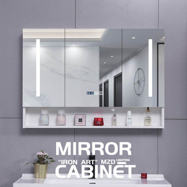 MZD【white Light】Simple Modern Space Aluminum Mirror Intelligent