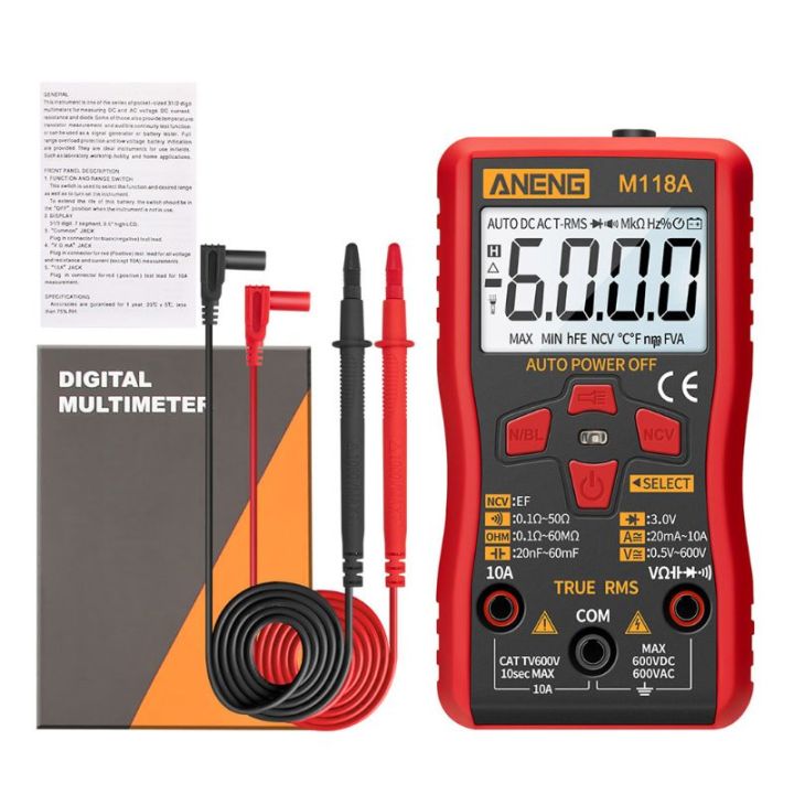 2021m118a-digital-multimeter-auto-range-true-rms-ncv-tester-ac-dc-with-flashlight