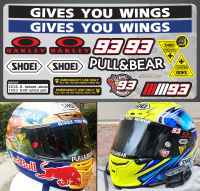 สติ๊กเกอร์ติดชิวหมวกกันน็อต SHOEI / Sticker Helmet Sticker SHOEI