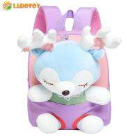 Portable Lovely Knapsack Deer Shaped Cartoon Bag Kindergarten Schoolbag Waterproof High Capacity for Child Toddler