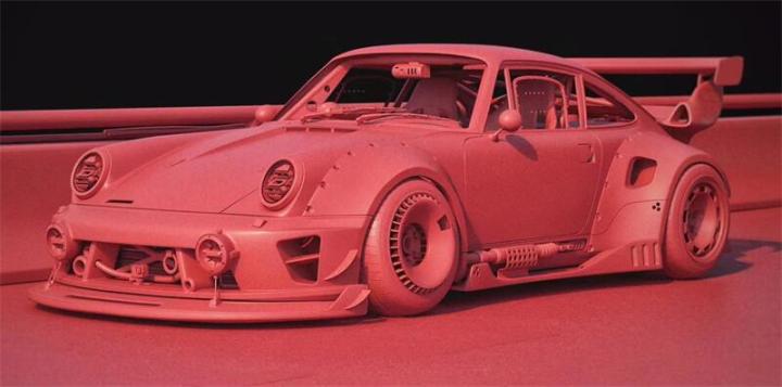 สั่งซื้อล่วงหน้า-dcm-1-64-rwb-964สีเทา-ชมพูรถโมเดล-diecast