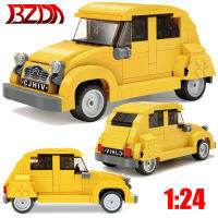 จุด BZDA MOC Citroen 2CV Series Tech1:24คลาสสิกรถสร้างสรรค์หุ่นประกอบบล็อกตัวต่อคอลเลกชันการศึกษาเด็กของขวัญ สปอตสินค้า