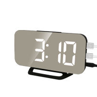 Digital Alarm Clock Luminous LED Electronic Mini Wall Clock Bedroom Smart Brightness Table Desk Clocks Usb Charging Calendar