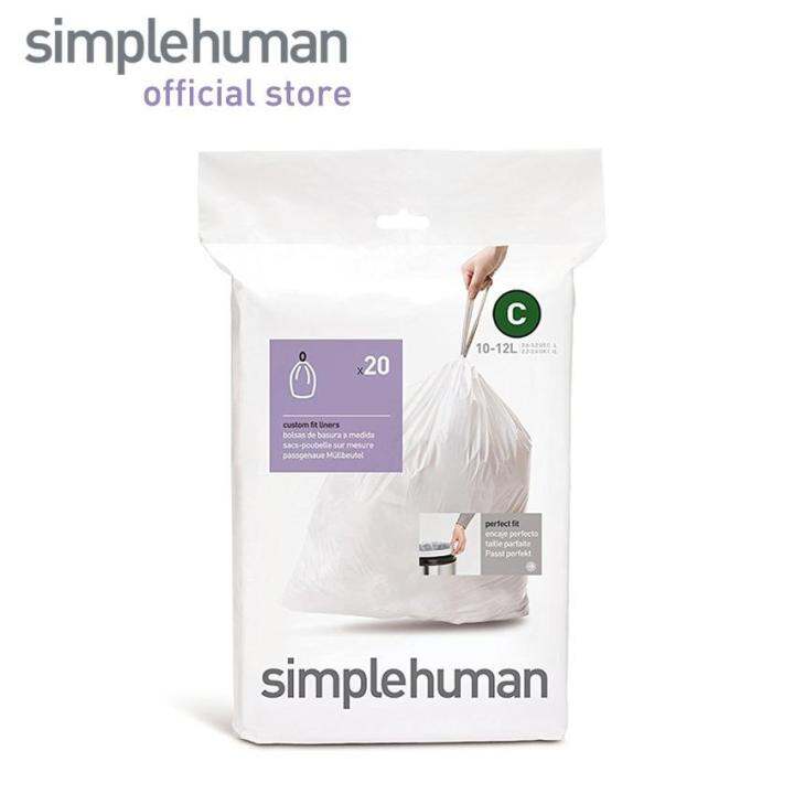 Simplehuman custom fit liners (Code C to fit 1012L trash bin) Lazada