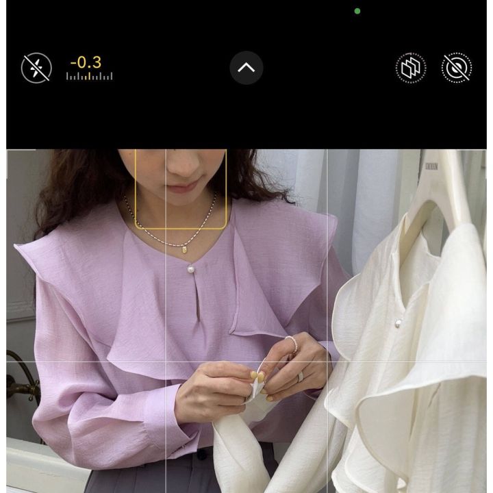 แขนยาวผู้หญิงเสื้อสตรีคอกลมแฟชั่นสไตล์เกาหลี