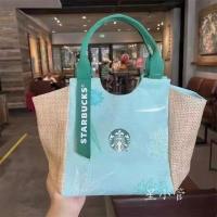 Starbuck ร้านเรือธง Starbuck กระเป๋าผ้าใบ Starbuck 2022 Star Ice เกี๊ยวข้าว,ดูดี,Bingyi One-กระเป๋าสะพายไหล่,กระเป๋าถือสำหรับเดินทาง,กระเป๋าทรงอานม้าเฉียง,กระเป๋าถือเด็กผู้หญิง