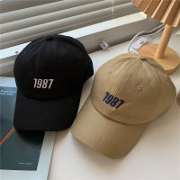 ? Spring And Summer New Retro Soft Top Embroidery 1987 Baseball Cap Men And Women Couples Casual Peaked Cap Trend Baseball Cap