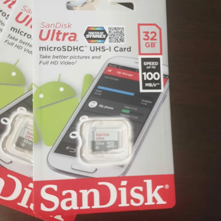 Micro SD 32GB SANDISK ULTRA SDSQUNR032GGN3MN (100MB/s,) 1 ชิ้น