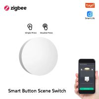 Tuya ZigBee Smart Push Button Scene Switch Wireless Remote Control on Off Key Controller Multi-scene Linkage Smart Switches
