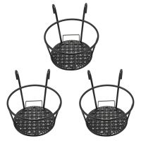 3X Metal Flower Holder Shelf Stand Hanging Pots Basket Plant Garden Wall Storage