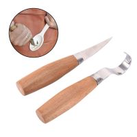 Stainless Steel Wood Carving Knife Chisel Woodwork Sculptural Wood Handle Spoon Hook Knife Carving Tools DIY Woodcut Art Craft T