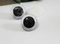 【ของเล่นตุ๊กตา】 2pcs/lot 40mm 50mm 60mm big size round shape clear plastic safety toy eyes with white hard washer for plush doll 【hot】