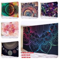 Indianmandala Hippie Bohemian Psychedelic Peacock Mandala Wall Hanging Bedding Tapestry Wall Carpet Yoga Mats 95x73cm Knitting  Crochet