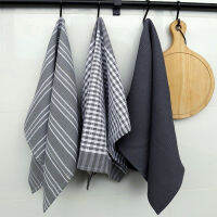 3Pcsset Cotton Geometric Solid Table Napkin Kitchen Waffle Tea Towels Absorbent Dish Cleaning Cloth 45x60cm