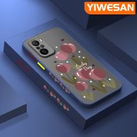 YIWESAN เคสสำหรับ Xiaomi MI F3 POCO Redmi K40 K40 Pro,เคสซิลิโคนนิ่มลายดอกไม้แฟชั่นดีไซน์ใหม่เปลือกแข็งฝ้าเคสป้องกันเลนส์กล้องคลุมทั้งหมด