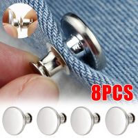 4/8pcs Detachable Jeans Pin Buttons Snap Fastener Sewing-free Pants Retro Metal Buckles DIY Clothing Garment Button Accessories