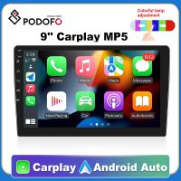 Podofo 2 din Car Radio 9 HD Autoradio Multimedia Player 2DIN Carplay Auto audio Car Stereo MP5 Bluetooth USB FM Camera