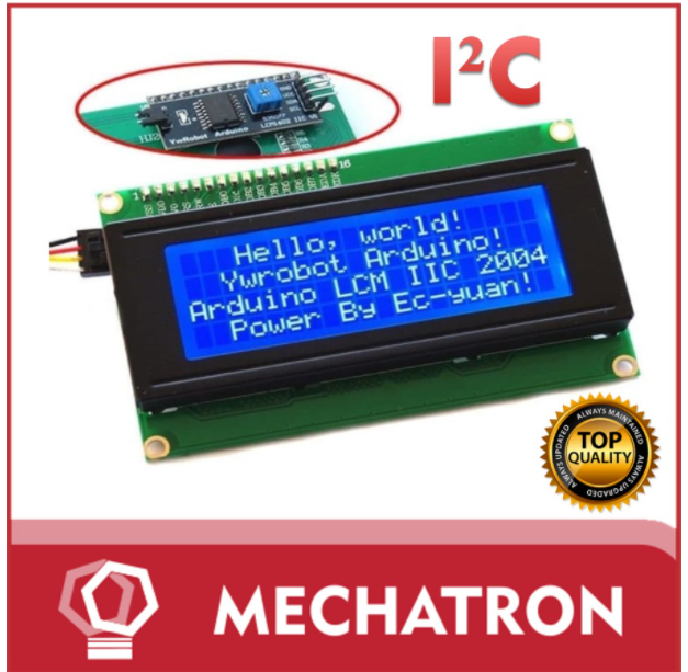 LCD 2004 I2C Interface IIC 20X4 LCD2004 Module Blue Biru Backlight ...