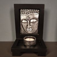 Candle Holder Tea Light Holders Candlestick Tabletop Figurines Statue Miniatures Face Zen Garden Home Decor