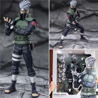 หุ่นนารูโตะฮาตาเกะคาคาชิ Shfiguart Shippūden Kakashi 2.0ฮีโร่ของ Sharingan โมเดลตุ๊กตาขยับแขนขาได้อนิเมะของเล่นของขวัญคริสต์มาส