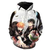 [Qinqin clothing]อะนิเมะญี่ปุ่น Haikyuu Pullover Hoodies เสื้อแขนยาวชายหญิงผู้ชายผู้หญิงเสื้อผ้าเด็กการ์ตูน Coat