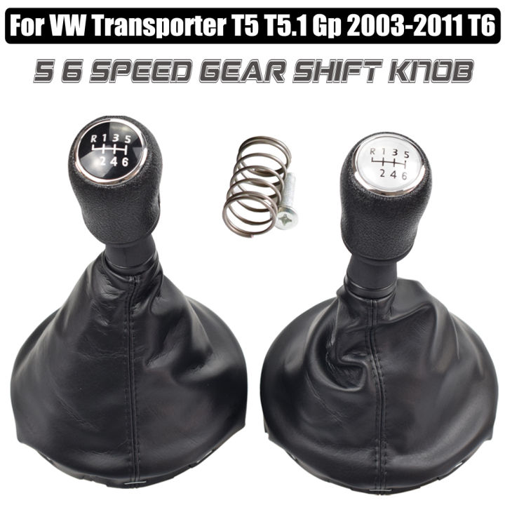 รถ6ความเร็วเกียร์ติดกะลูกบิดหนังบูตสำหรับ-vw-transporter-multivan-caravelle-t5-2003-2004-2005-2006-2007-2008-2009-2010