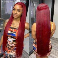 99J Burgundy Lace Front Wig Human Hair Wigs Colored Red Highlight Brown Straight Blonde 613 HD Lace Frontal Wig Human Hair 13x4 [ Hot sell ] Decoration Center