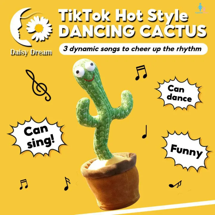 DvTikTok stuffed toys Electronic Shake Dancing SEXY Crazy Cactus Funny  stuffed toy fidget toy | Lazada PH