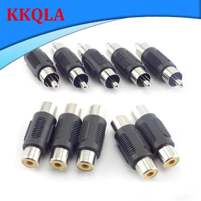 QKKQLA 5pcs Video Rca Female to Female CCTV Coupler AV Cable Connector Rca Dual Male to Male Audio Adapter Plug