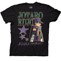 ROUNDคอลูกเรือNeckเสื้อยืด พิมพ์ลายอนิเมะ JoJos Bizarre Adventure สําหรับผู้ใหญ่-4XL