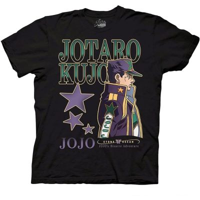 แขนสั้นโอเวอร์ไซส์เสื้อยืด พิมพ์ลายอนิเมะ JoJos Bizarre Adventure สําหรับผู้ใหญ่S-4XL