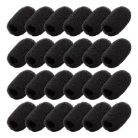 24Pack Mini Foam Windscreen Lapel Headset Microphone Sponge Mini Foam Cover Shield Protection for Lavalier and Lapel Mic