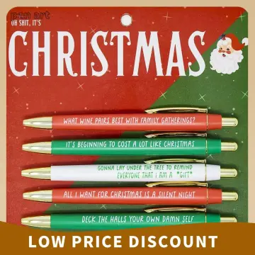 7Pcs School Christmas Black Gel pen Homework Describing Mentality Funny Pens  Glitter Pen Office Ballpoint Pen
