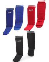 BOON Elastic Shin Pads Protector Guards Competition  Black Red Blue  สนับแข้ง ชนิดอ่อน บุญ ขนาดมาตรฐาน สำหรับป้องกันหน้าแข้ง สีดำ แดง น้ำเงิน