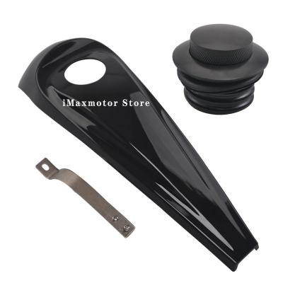 ：》{‘；； For Harley Touring Glides Road King 08 Up Motorcycle Black Smooth Dash Fuel Tank Console Trim Panel Kit Oil Gas Tank Cover Cap