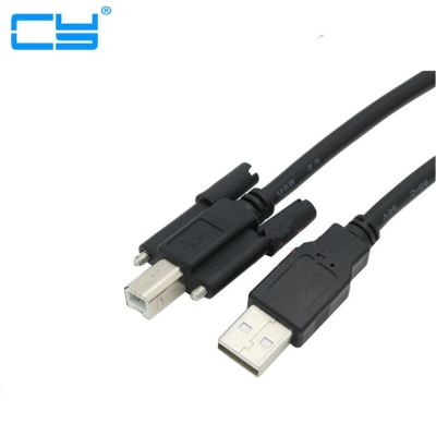 【CW】 3m 5m USB 2.0 A Male to B Male date Cable with Screw holes Connector For Printer Hard disk box Scanner Industrial camera line
