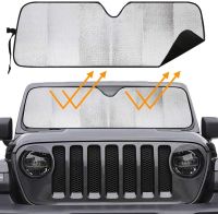 【CW】 WindshieldShade for 2007 2020RubiconTJ JK JKU2 4 Door Block UV RaysVisor Protector