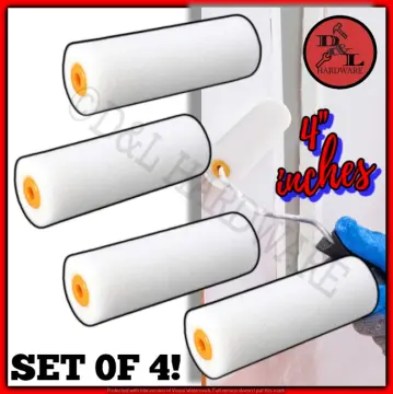 2pcs 4-Inch Paint Mini Roller Sleeve Refill Craft Paint Rollers Decorators  Brush Smooth Tools for Home 