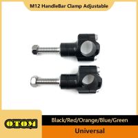 OTOM มอเตอร์ไซด์2ชิ้น M12 CNC 28มม.,อะแดปเตอร์ตัวยกแฮนด์บาร์แคลมป์สำหรับฮอนด้าเคทีเอ็ม Suzuki YZF BMW มอเตอร์ไซค์ออฟโรด